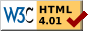Checked as HTML 4.01 Transional